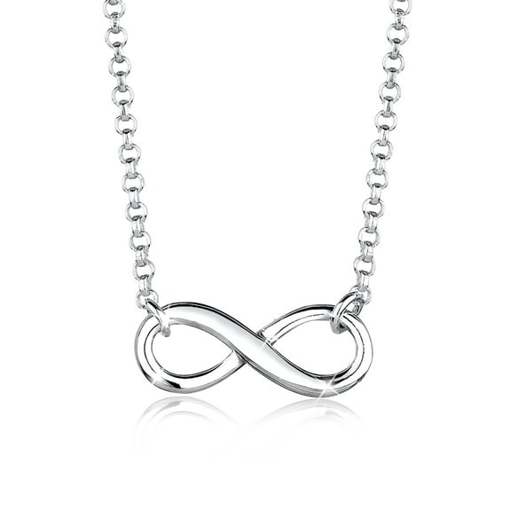 Elli by Julie & Grace Women 15" Infinity Symbol Necklace 925 Silver