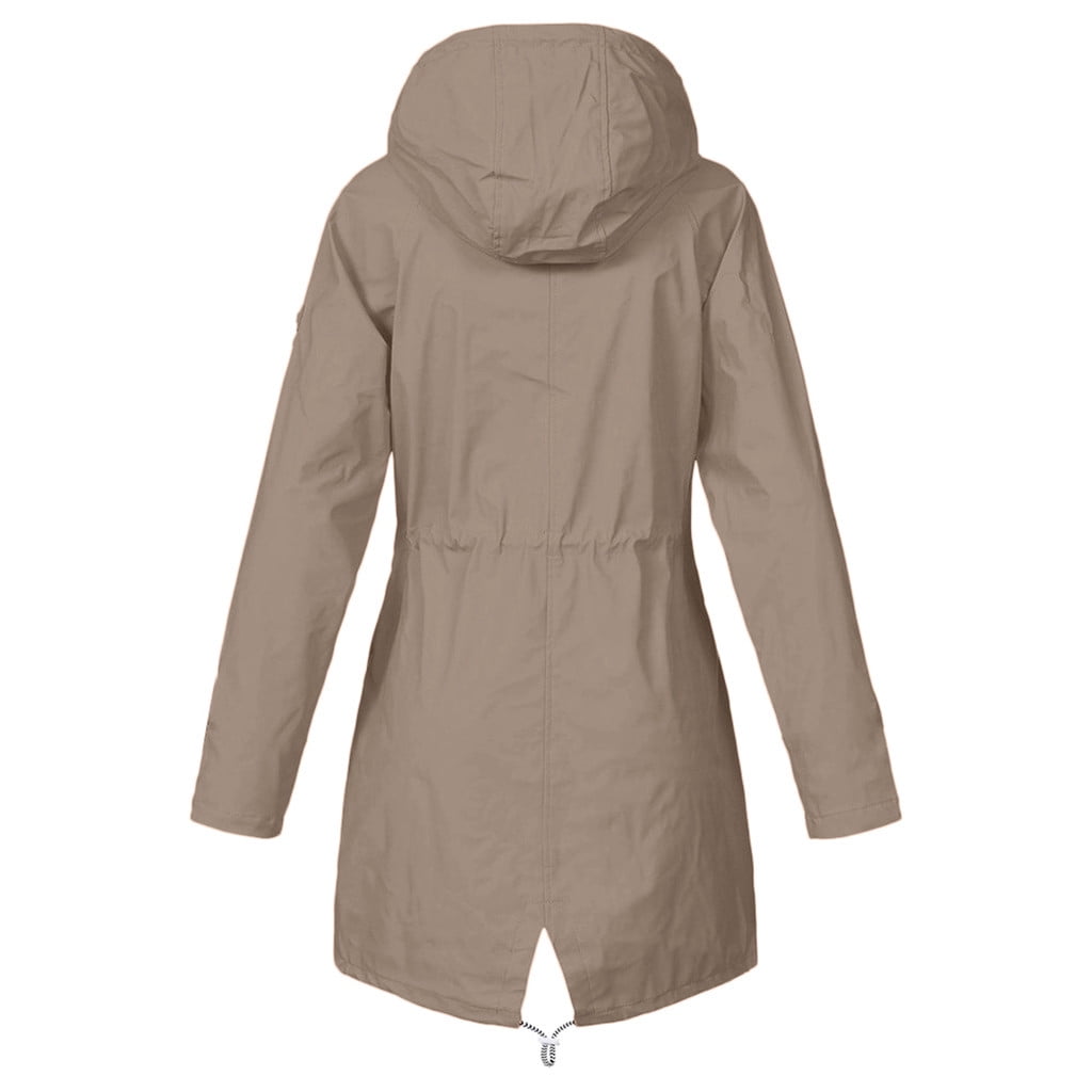 Gelert Womens Fairlight Jacket Waterproof Coat Top Lightweight Hooded Zip Stripe 