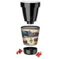 thumbnail image 2 of Mugzie 12-Ounce "Low Ball" Tumbler Drink Cup with Removable Insulated Wetsuit Cover - Steam Locomotives (tan), 2 of 4