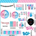 thumbnail image 3 of 118PCS Baby Gender Reveal Party Supplies Gender Reveal Balloons Boy or Girl Banner, Mommy To Be Sash Baby Gender Reveal DecorationsDecorations Balloons Tablecloth Pennant Cutlery Set & Cupcake Topper, 3 of 7