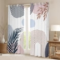 thumbnail image 2 of Homewish Vintage Geometric Striped Black Out Curtains,Modern Minimalist Art Curtains Pack of 2 (42x63 Each),White Pink Blue Bedroom Curtains For Men Women,Microfiber Bedroom Decor, 2 of 6
