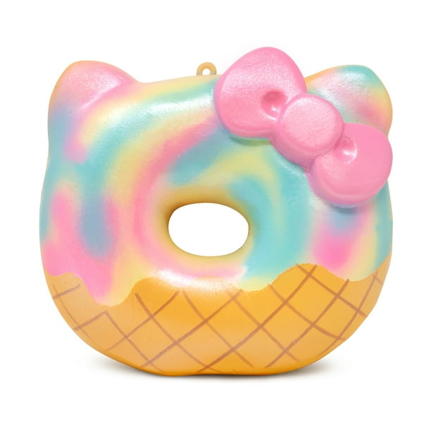 Hamee Squishies Donut Series Sherbet Hello Kitty Donut Slow Rising Squeeze Toy For Boys Girls Children Adults Walmart Com Walmart Com