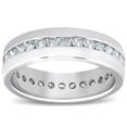 thumbnail image 1 of 1 1/2 ct Mens Channel Set High Polished Comfort Fit Wedding Band Eternity Ring, 1 of 1