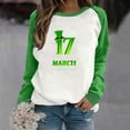 thumbnail image 1 of Saint Patrick Chemise Femme Décontractée Manches Longues Col Rond Hauts Chemises Amples Blouse Imprimé Graphique Chandail en Molleton Fête de la Saint-Patrick Chemise, 1 of 4