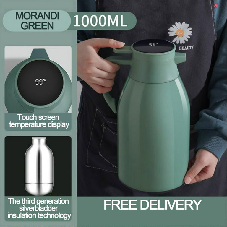 STAINLESS STEEL THERMO FLASK FOOD DRINK LIFE! MOLES 1L