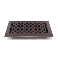 thumbnail image 4 of Floor Vent Cover / Register 4” x 10” with Damper – Decorative Tudor Mushroom Design, Cast Aluminum, Powder Coated, Repaintable, 6” x 12” Outer Faceplate, Beveled Edges, Easy to Install (VR100), 4 of 10
