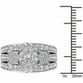 thumbnail image 4 of 2 Carat T.W. Diamond 10kt White Gold Three-Stone Round-Shape Cluster Engagement Ring, 4 of 5