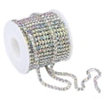 thumbnail image 2 of of 3mm Rhinestone Cup Chains Clear Crystal ming Claw Chain Sewing Craft - about 10Yards/Roll , AB Color, 2 of 8
