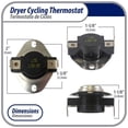 thumbnail image 2 of Appli Parts APTD-L155 Cycling thermostat L155-15F universal replacement for multiple brand dryers older commercial models only 2 connections replaces 60T11, D501759, 2 of 7