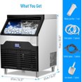 thumbnail image 3 of Commercial Ice Maker Machine, 260 lbs/Day, Stainless Steel Ice Maker with 145 lbs Storage, Self-Cleaning, Quiet Ice Cube Maker for Bars, Cafes, and Restaurants, 3 of 7
