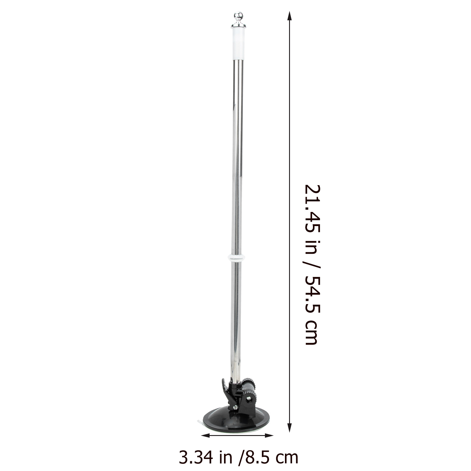 Suction Cup Flagpole Car Mount Flag Pole Telescopic Flag Holder Red