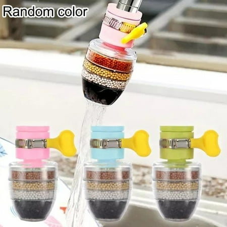 

Gerich 6 Layered Faucet Filter Replacement Activated Carbon Hard Water Softener Faucet Tap Adapter Connector Fine Filtering Reduce Impurities Tap Water Purifier for Home