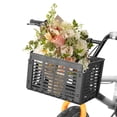thumbnail image 4 of Folding Bike Basket Detachable Plastic Bike Handlebar Front Basket  Rear Rack Hanging Basket Cycle Cargo Carrier, 4 of 7