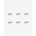 thumbnail image 3 of 6pcs 18g 2mm Nose Rings Studs for Women Clear CZ Nose Studs Gold Coated 6.5mm Length L Shaped Nostril Piercing Jewelry 18 Gauge Nose Jewelry Surgical Steel L Bend Nose Stud, 3 of 4
