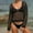 Black, variant on Pitauce Womens Crochet Crop Top See Through Knit Beach Swimsuit Cover Up Long Sleeve Hollow Out Bikini Bathing Suit Cover Ups