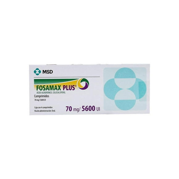 Fosamax Plus 70 mg/5600 UI, 4 comprimidos