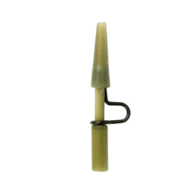 Clips de pesas de seguridad para pesca de carpa, cauchos de cola, aparejos de carpa de plástico térmico, conector, Terminal, aparejos, accesorios de pesca de carpa (50 uds, verde)