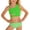 Green, variant on Big Girls Tankini Set Bathing Suit Graphic Sleeveless Swimsuit Ruffled Striped Print Two Piece With Briefs For Beach Pool