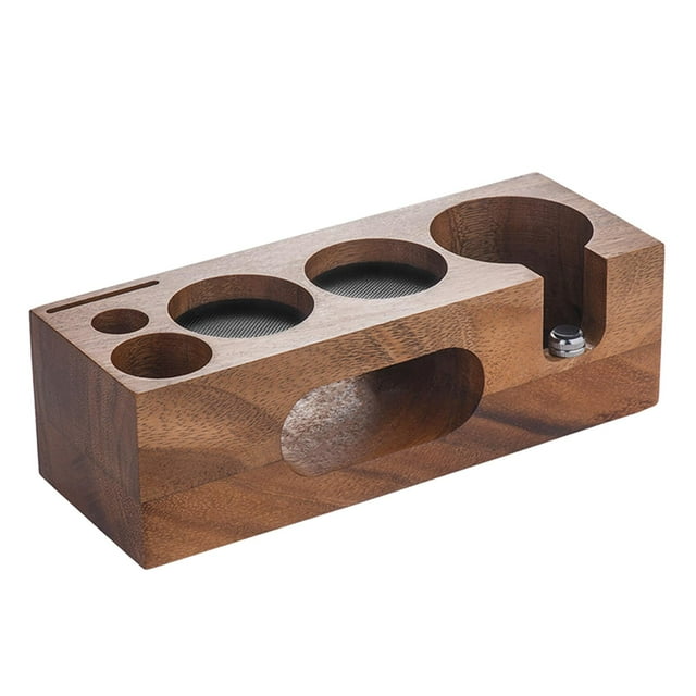Baohd Non Slip Coffee Tamping Station Tools Home Bar Walnut Barista for 58mm Walnut 58mm