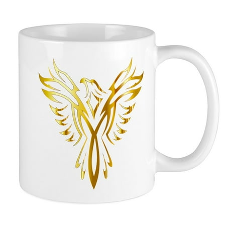 

CafePress - Phoenix Bird Gold Mugs - Ceramic Coffee Tea Novelty Mug Cup 11 oz