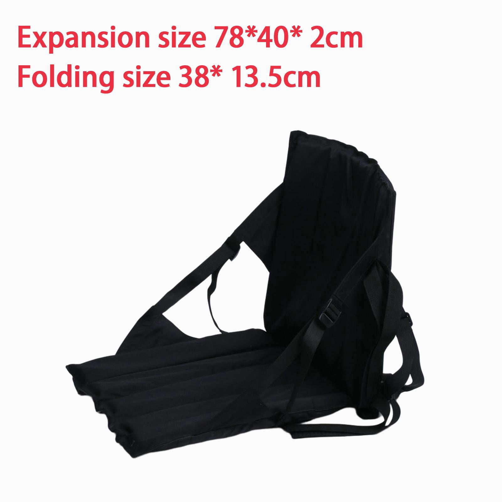 Kayak Seat Chair Pad Folding Cushion Seat for Canoeing Bleacher Boat Rafting Black