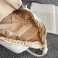 thumbnail image 2 of Casual Hommes Femmes Sac à Dos Coton Toile École Sac à Dos Mode (Blanc), 2 of 10