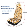 thumbnail image 4 of Fuzoiu Coffee Bun Hot Dog Print Seat Covers Set, Car Seat Covers Front Seats, Car Seat Protector, Car Seat Cushion, Seat Covers Carseat Cover Universal Fit for Most Cars, 4 of 7