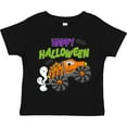 thumbnail image 3 of Inktastic Happy Halloween-monster Truck with Pumpkins, Bats, Cat,and Ghost Boys or Girls Toddler T-Shirt, 3 of 5