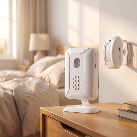 Fall Prevention Alarm, Wireless Motion Sensor for Bedside, Caregiver Pager, Elderly Safety Monitor