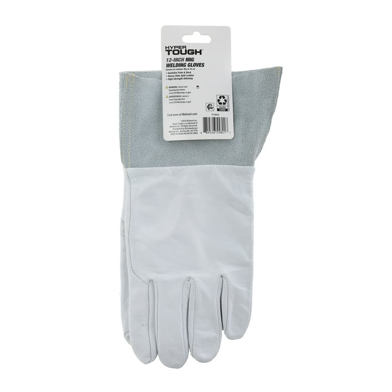 Hyper Tough 12 Inch MIG Welding Gloves Goatskin Leather Cuff