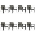 thumbnail image 6 of vidaXL Dining Set Grey Poly rattan Large Durable Dining Set, 6 of 6