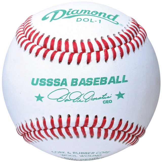 Paquete de 12 pelotas de piel Baseball Diamond Usssa Dol-1