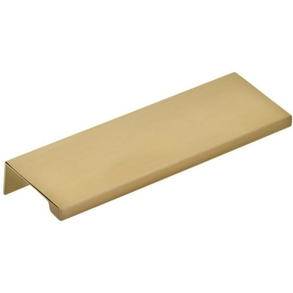 Emtek 87110US4 4 in. Center to Center Cabinet Edge Pull, Satin Brass