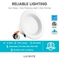 thumbnail image 7 of Luxrite 4 inch LED Recessed Can Lights, 5 Color Temperature Selectable, Dimmable, 750 Lumens, Wet Rated, ETL Listed 6-Pack, 7 of 7