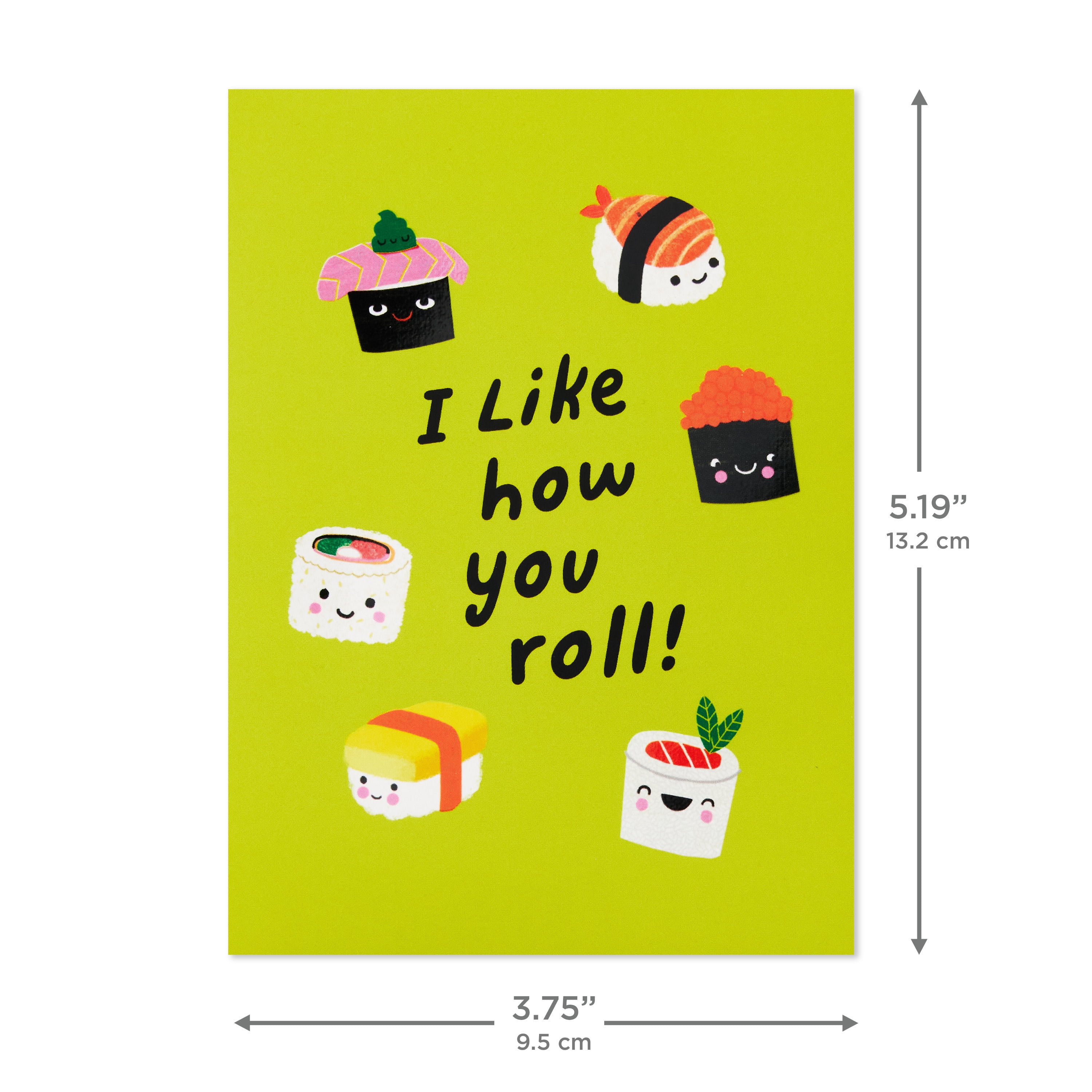 Hallmark Blank Notes (Sushi on Green), Pack of 10