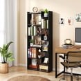 thumbnail image 4 of Costway 2 PCS 6-tier Bookshelf Tall Display Shelf with 11 Open Shelves 2 Anti-tipping Kits Black, 4 of 8