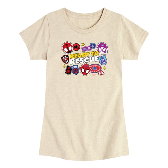 Spidey & His Amazing Friends - Ready To Rescue - Toddler Girls Fitted Short Sleeve T-Shirt