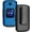Blue, variant on Case with Clip for Go Flip 4 / TCL FLIP Pro Phone, Nakedcellphone Slim Hard Shell Cover and [Rotating/Ratchet] Belt Hip Holster Holder Combo for Alcatel 4056W, 4056L, 4056Z, 4056V - Cobalt Blue