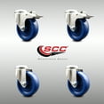 thumbnail image 2 of 4 Inch 316SS Solid Polyurethane Swivel Bolt Hole Caster Set with 2 Lock Brake, 2 of 2
