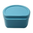 thumbnail image 3 of FNGZ Cleaning Supplies Denture Bath Box Case Dental False Teeth Storage Box With Hanging Net Container Household Tool Light Blue, 3 of 6