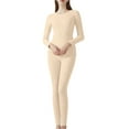 thumbnail image 3 of Women Fleece Lined Thermal Base Layer Set - Long Sleeve Shirt & Leggings for Cold Weather Skin XXXL, 3 of 9