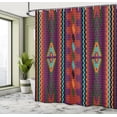 thumbnail image 4 of Ambesonne Mexican Shower Curtain, Mosaic Ethnic Ornament Art, 69"Wx84"L, Turquoise Purple Orange, 4 of 4