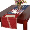 thumbnail image 1 of YUSDECOR Salutations d'Une Panneau en Métal Rouillé avec Drapeau Américain Chemin de Table Décoration Maison pour Mariage Banquet 16x72 Pouces, 1 of 2