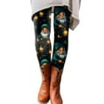 thumbnail image 2 of Christmas Fall Polyester Ankle-Length Spandex Floral Leggings for Women Green Women's Day Autumn And Winter Artistic Splash Printed Soft Stretchy Pants XL, 2 of 6