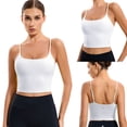 thumbnail image 2 of KEFIRLILY Womens Longline Sports Bras Cross Back Active Gym Yoga Padded Workout Crop Tank Top with Built in Bra, 2 of 8