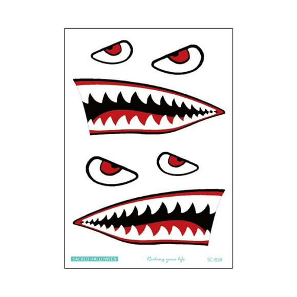 CAROOTU Autocollants d'Halloween Imperméables Simulation Rayures Cicatrices Marques de Morsure Simulation Faux Tatouage de Plaie