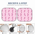 thumbnail image 4 of Lsque Pink Scarf Snowman 2 PCS Windshield Sun Shade | CarFoldable Window Covers | Car Accessories Reflect UV for Universal Cars SUV Truck | Small, 4 of 7