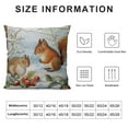 thumbnail image 5 of COMIO  Pillow Cover Throw Pillow Case Christmas Decorations Winter Squirrel Bird Home Decor for Sofa Livingroom Couch, 5 of 5