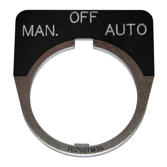 Eaton Cutler-Hammer Legend Plate,Manual Off Automatic,Black 10250TM68