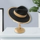 thumbnail image 5 of de estilo Vintage, parasol de para verano, protección , sombreros de vaquero de Panamá, Fedora para jardinería, niñas, , negro Macarena Sombrero de paja de ala ancha, 5 of 8